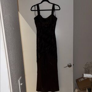 Chic Brown Midi Dress